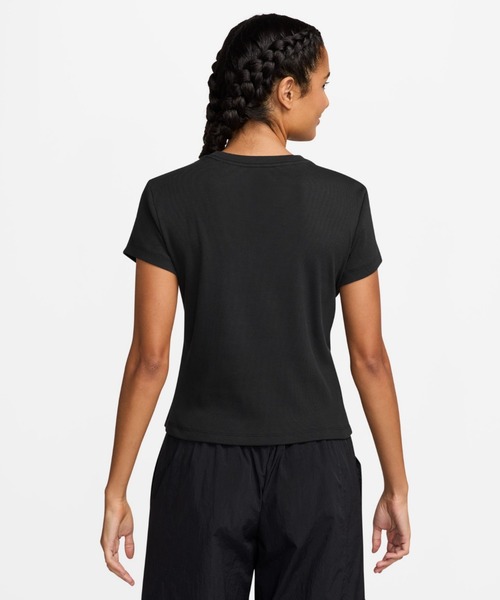 NIKE(ナイキ)の「ナイキ スポーツウェア ウィメンズ タイト リブ ショートスリーブ Tシャツ / Nike Sportswear Women's Tight Ribbed Short-Sleeve T-Shirt HV4995-010 Black(Tシャツ/カットソー・レディース・ブラック・M/L/XS/XL/S)」の3枚目の写真