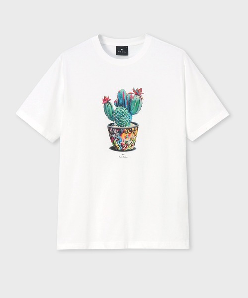 PS Paul Smith（ピーエスポールスミス）の「“Cacutus” 半袖Tシャツ【252558 011R】（Tシャツ/カットソー・メンズ・ブラック/オレンジ/カーキ/ホワイト・X-LARGE/LARGE/MEDIUM/SMALL）」の2枚目の写真