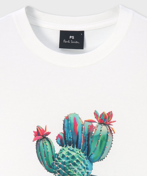 PS Paul Smith（ピーエスポールスミス）の「“Cacutus” 半袖Tシャツ【252558 011R】（Tシャツ/カットソー・メンズ・ブラック/オレンジ/カーキ/ホワイト・X-LARGE/LARGE/MEDIUM/SMALL）」の5枚目の写真