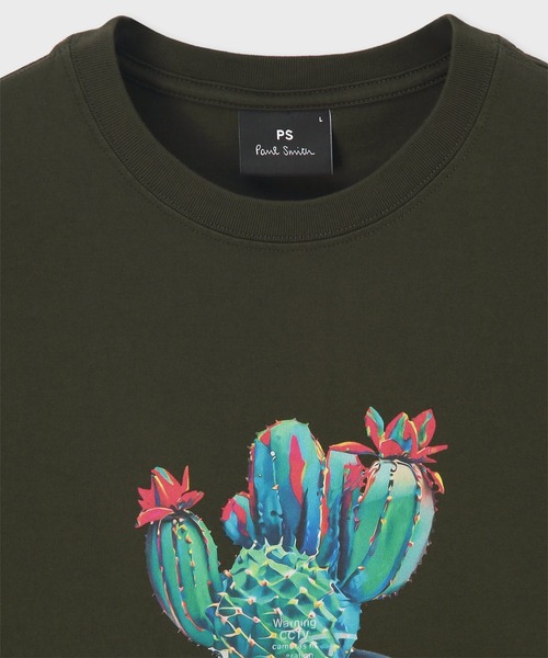 PS Paul Smith（ピーエスポールスミス）の「“Cacutus” 半袖Tシャツ【252558 011R】（Tシャツ/カットソー・メンズ・ブラック/オレンジ/カーキ/ホワイト・X-LARGE/LARGE/MEDIUM/SMALL）」の9枚目の写真