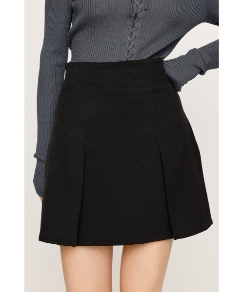 SLY（スライ）の「H/W SIMPLY SKORT ハイウエスト シンプリー スコート 秋服（スカート・レディース・杢グレー/ブラック・0/1/2）」の2枚目の写真