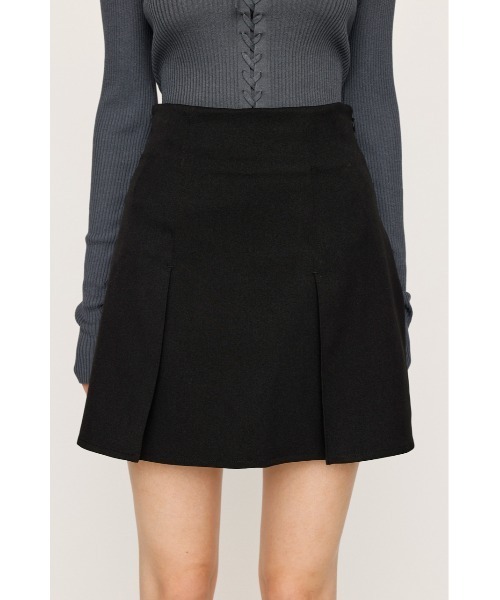 SLY（スライ）の「H/W SIMPLY SKORT ハイウエスト シンプリー スコート 秋服（スカート・レディース・杢グレー/ブラック・0/1/2）」の5枚目の写真