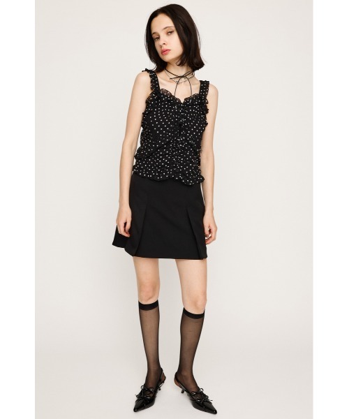 SLY（スライ）の「H/W SIMPLY SKORT ハイウエスト シンプリー スコート 秋服（スカート・レディース・杢グレー/ブラック・0/1/2）」の6枚目の写真