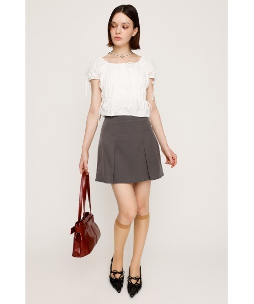 SLY（スライ）の「H/W SIMPLY SKORT ハイウエスト シンプリー スコート 秋服（スカート・レディース・杢グレー/ブラック・0/1/2）」の8枚目の写真