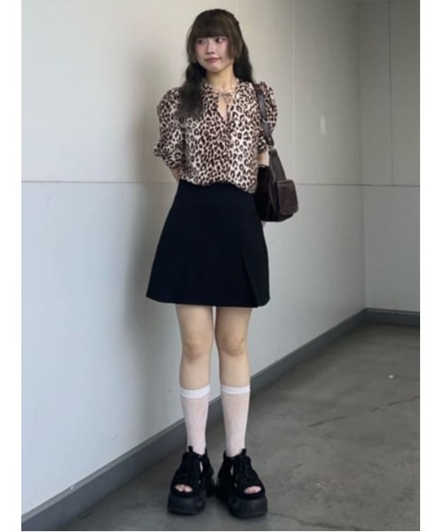 SLY（スライ）の「H/W SIMPLY SKORT ハイウエスト シンプリー スコート 秋服（スカート・レディース・杢グレー/ブラック・0/1/2）」の18枚目の写真