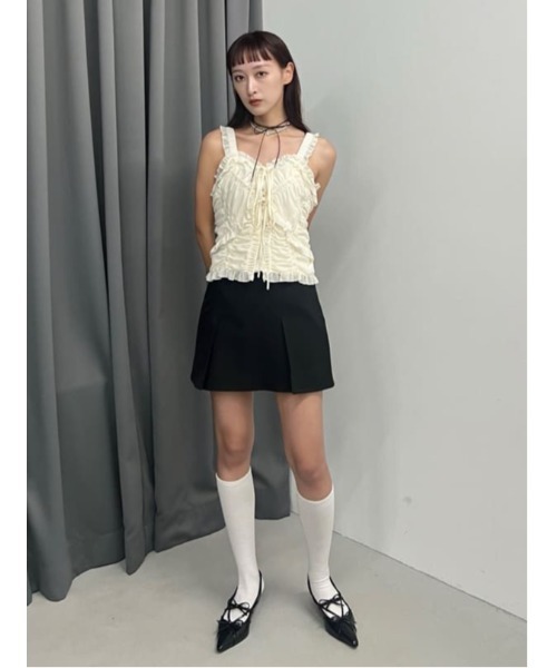 SLY（スライ）の「H/W SIMPLY SKORT ハイウエスト シンプリー スコート 秋服（スカート・レディース・杢グレー/ブラック・0/1/2）」の20枚目の写真
