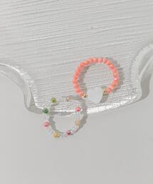 SMELLY | カラービーズ2セットリング(リング)