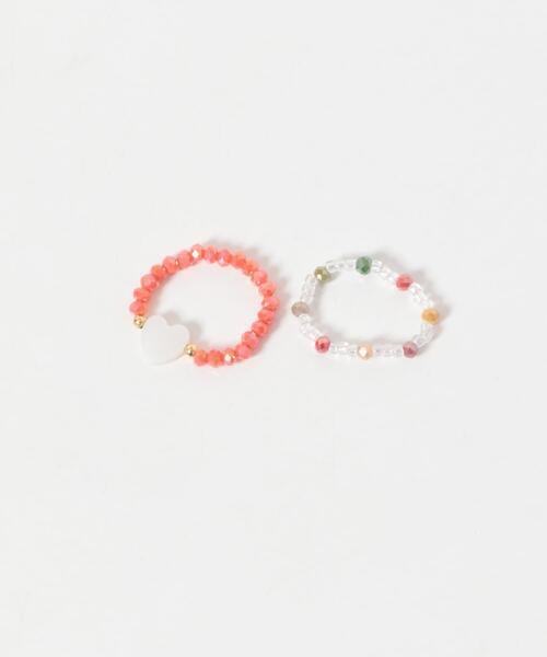 SMELLY（スメリー）の「カラービーズ2セットリング（リング・レディース・ブルー系その他/オレンジ系その他・-）」の6枚目の写真