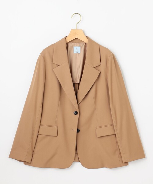 組曲（クミキョク）の「ハンサムツイル ジャケット（テーラードジャケット・レディース・グレー系/ブラック系/ベージュ系・S2）」の7枚目の写真