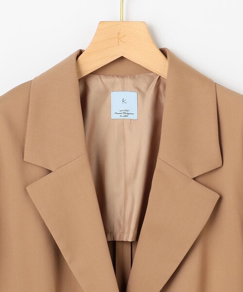 組曲（クミキョク）の「ハンサムツイル ジャケット（テーラードジャケット・レディース・グレー系/ブラック系/ベージュ系・S2）」の5枚目の写真