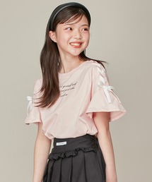 JENNI love（ジェニィラブ）の「【コットン100％】肩レースアップT（Tシャツ/カットソー・キッズ）」