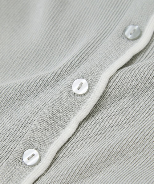 VIS(ビス)の「【WEB/一部店舗限定】配色メローバイカラーカーディガン(カーディガン/ボレロ・レディース・ベージュ/ダークブラウン/ブラック/グレー・FREE)」の13枚目の写真