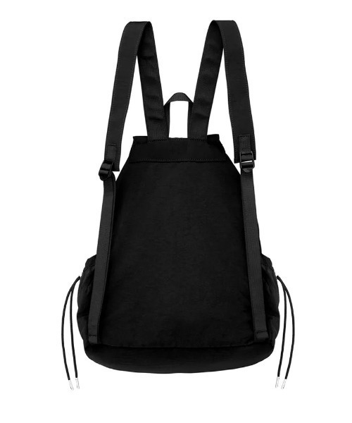 BLACKPURPLE（ブラックパープル）の「【日本未発売/WEB限定】BLACK PURPLE(ブラックパープル)/A4サイズ対応 軽量 ドローコード ドローストリング バックパック リュック ナップザック/Nana Flip Bag（バックパック/リュック・レディース・ブラック・FREE）」の6枚目の写真