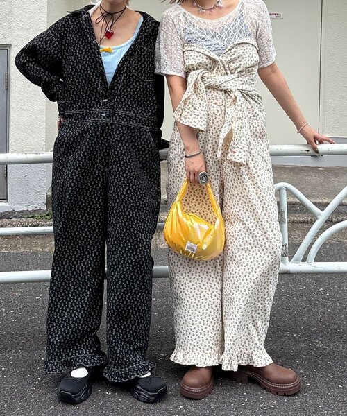 セール】【HELLO.SANFRANCISCO/ハローサンフランシスコ】花柄裾フリル