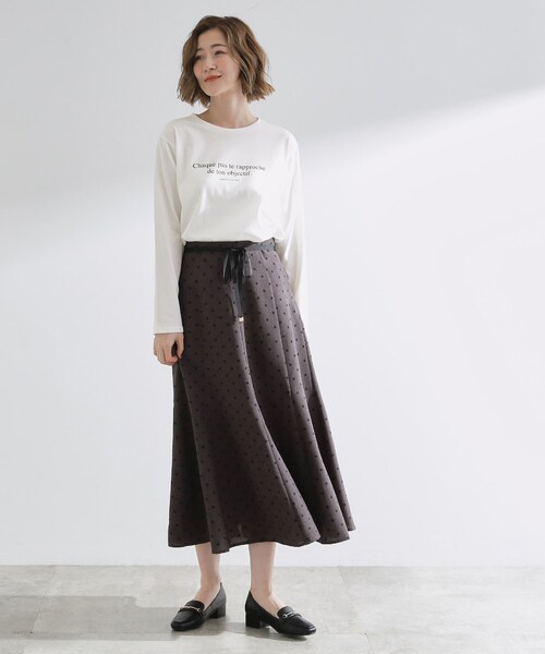 grove(グローブ)の「【UVカット】ロゴアソートベーシックロンT(Tシャツ/カットソー・レディース・ダークグレー/ホワイト系3/ネイビー系/オフホワイト・02/03/01/04/05)」の10枚目の写真