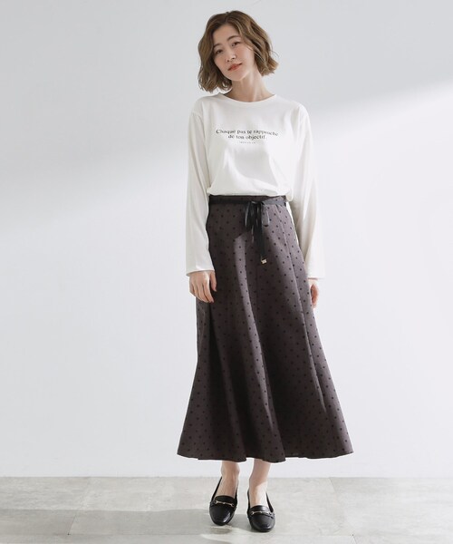 grove(グローブ)の「【UVカット】ロゴアソートベーシックロンT(Tシャツ/カットソー・レディース・ダークグレー/ホワイト系3/ネイビー系/オフホワイト・02/03/01/04/05)」の11枚目の写真