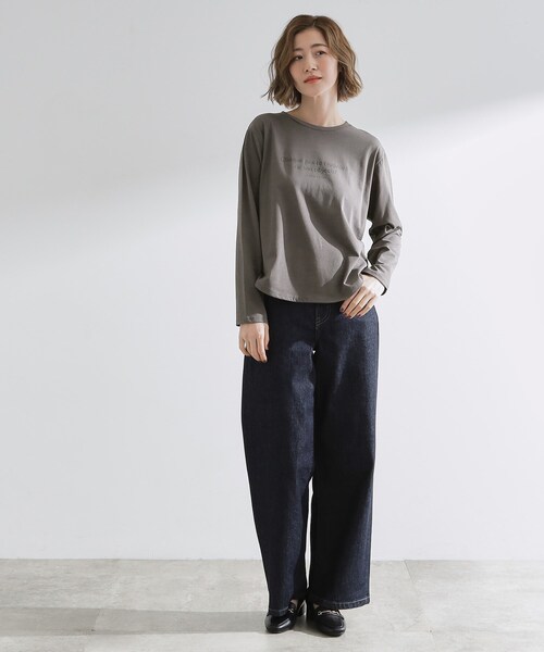 grove(グローブ)の「【UVカット】ロゴアソートベーシックロンT(Tシャツ/カットソー・レディース・ダークグレー/ホワイト系3/ネイビー系/オフホワイト・02/03/01/04/05)」の14枚目の写真