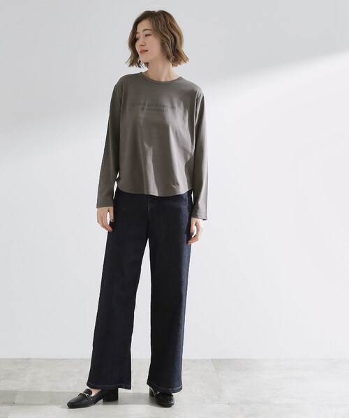 grove(グローブ)の「【UVカット】ロゴアソートベーシックロンT(Tシャツ/カットソー・レディース・ダークグレー/ホワイト系3/ネイビー系/オフホワイト・02/03/01/04/05)」の15枚目の写真