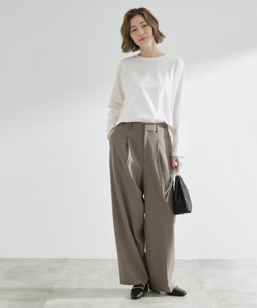 grove(グローブ)の「【UVカット】ロゴアソートベーシックロンT(Tシャツ/カットソー・レディース・ダークグレー/ホワイト系3/ネイビー系/オフホワイト・02/03/01/04/05)」の18枚目の写真