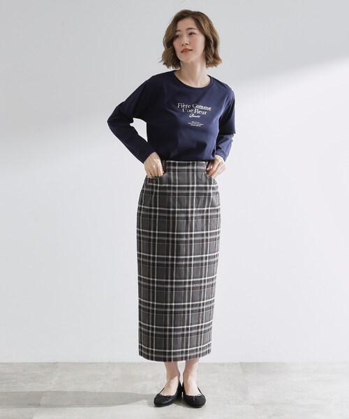 grove(グローブ)の「【UVカット】ロゴアソートベーシックロンT(Tシャツ/カットソー・レディース・ダークグレー/ホワイト系3/ネイビー系/オフホワイト・02/03/01/04/05)」の22枚目の写真