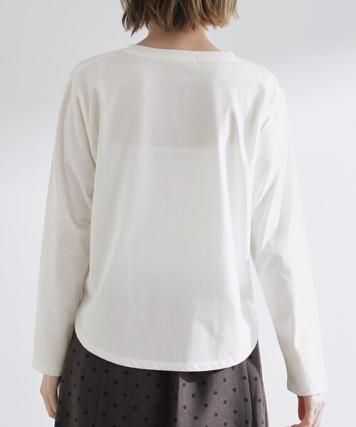 grove(グローブ)の「【UVカット】ロゴアソートベーシックロンT(Tシャツ/カットソー・レディース・ダークグレー/ホワイト系3/ネイビー系/オフホワイト・02/03/01/04/05)」の5枚目の写真