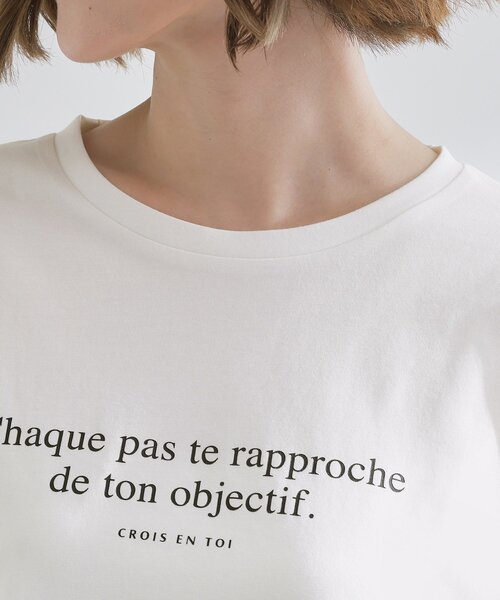 grove(グローブ)の「【UVカット】ロゴアソートベーシックロンT(Tシャツ/カットソー・レディース・ダークグレー/ホワイト系3/ネイビー系/オフホワイト・02/03/01/04/05)」の6枚目の写真