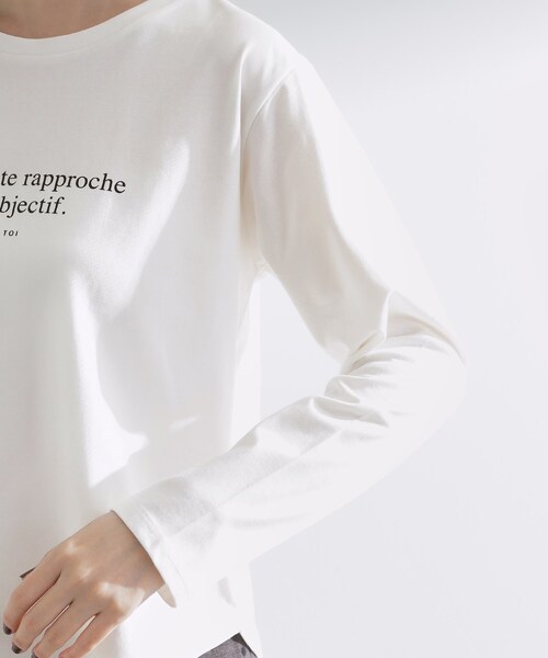 grove(グローブ)の「【UVカット】ロゴアソートベーシックロンT(Tシャツ/カットソー・レディース・ダークグレー/ホワイト系3/ネイビー系/オフホワイト・02/03/01/04/05)」の7枚目の写真