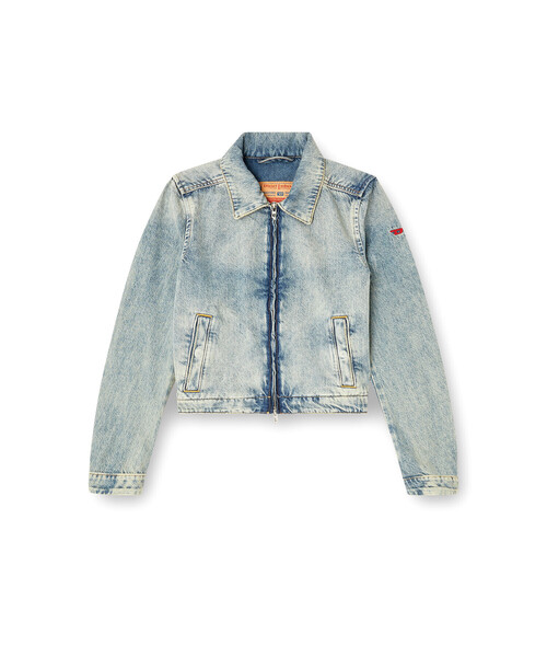DIESEL（ディーゼル）の「ウィメンズ デニムジャケット DE-CORB（デニムジャケット・レディース・ライトインディゴブルー・X-SMALL/SMALL/MEDIUM/LARGE）」の6枚目の写真