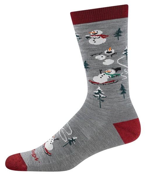 DARN TOUGH VERMONT（ダーンタフバーモント）の「【MADE IN USA】 DARN TOUGH ダーンタフ Ms 6124 スレッドヘッドホリデークルーライトクッション（ソックス/靴下・メンズ・グレー・MEDIUM/LARGE）」の3枚目の写真