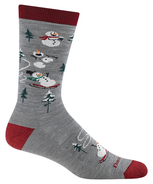 DARN TOUGH VERMONT（ダーンタフバーモント）の「【MADE IN USA】 DARN TOUGH ダーンタフ Ms 6124 スレッドヘッドホリデークルーライトクッション（ソックス/靴下・メンズ・グレー・MEDIUM/LARGE）」の4枚目の写真