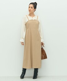 NOLLEY’S | ウォッシャブルウール調ストレッチキャミワンピース(ワンピース)