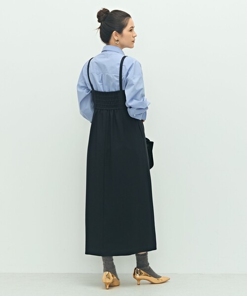 NOLLEY’S（ノーリーズ）の「ウォッシャブルウール調ストレッチキャミワンピース（ワンピース・レディース・ベージュ/ブラウン/ネイビー・38/36）」の13枚目の写真