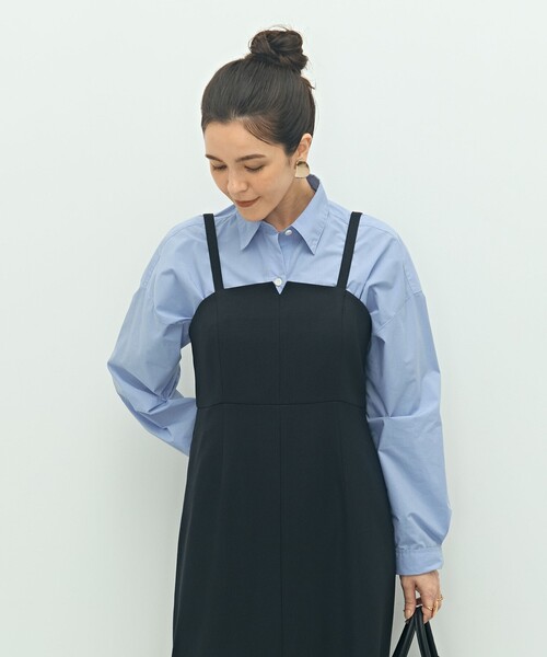 NOLLEY’S（ノーリーズ）の「ウォッシャブルウール調ストレッチキャミワンピース（ワンピース・レディース・ベージュ/ブラウン/ネイビー・38/36）」の20枚目の写真