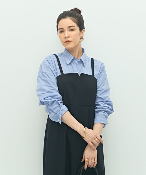 NOLLEY’S（ノーリーズ）の「ウォッシャブルウール調ストレッチキャミワンピース（ワンピース・レディース・ベージュ/ブラウン/ネイビー・38/36）」の21枚目の写真