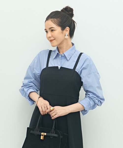 NOLLEY’S（ノーリーズ）の「ウォッシャブルウール調ストレッチキャミワンピース（ワンピース・レディース・ベージュ/ブラウン/ネイビー・38/36）」の22枚目の写真