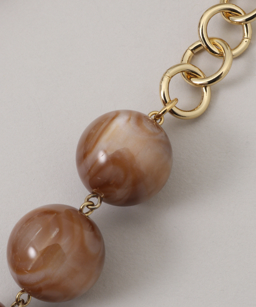 VERMEIL par iena（ヴェルメイユパーイエナ）の「FRANCINE BRAMLI フランシーヌ ブラムリ 別注ネックレス（ネックレス・レディース・イエロー/オリーブ/ブラウン・FREE）」の11枚目の写真