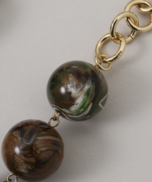 VERMEIL par iena（ヴェルメイユパーイエナ）の「FRANCINE BRAMLI フランシーヌ ブラムリ 別注ネックレス（ネックレス・レディース・イエロー/オリーブ/ブラウン・FREE）」の12枚目の写真