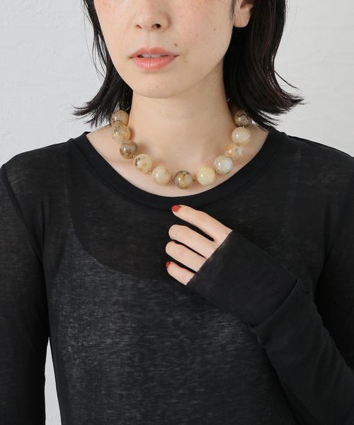 VERMEIL par iena（ヴェルメイユパーイエナ）の「FRANCINE BRAMLI フランシーヌ ブラムリ 別注ネックレス（ネックレス・レディース・イエロー/オリーブ/ブラウン・FREE）」の14枚目の写真