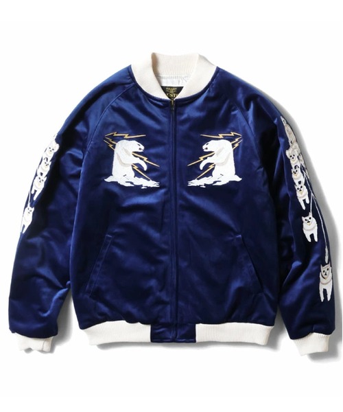 希少 ヒューストン スーベニアジャケット スカジャン アラスカ ベロア 黒 新品 HOUSTON ヒューストン スカジャン ベロア アラスカ刺繍 長袖