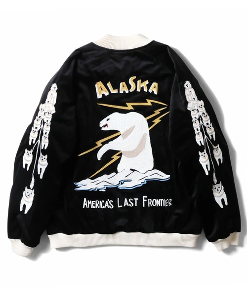 ヴィンテージ　ヒューストン　アラスカ　スカジャン セール】HOUSTON ヒューストン VELVETEEN ALASKA SOUVENIR