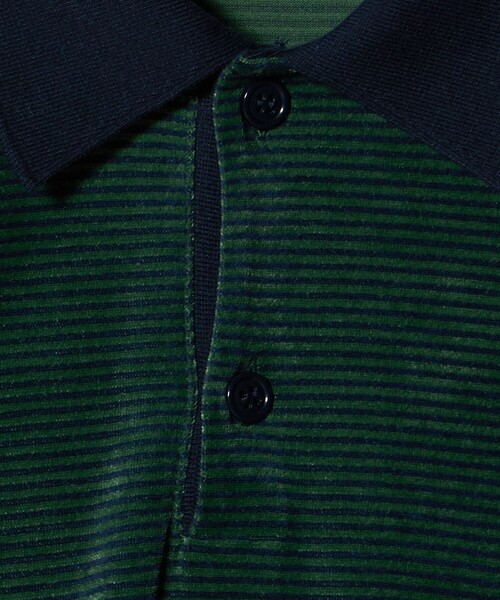 セール】＜ATTISESSION＞ベロア ボーダー ポロシャツ（ポロシャツ