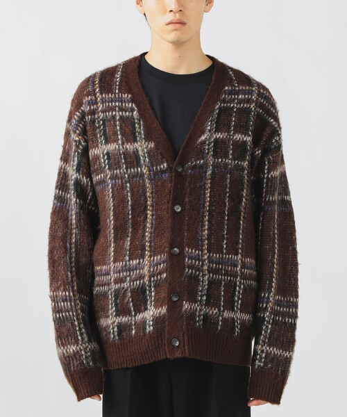 BEAMS HEART（ビームスハート）の「【ユニセックス】シャギータッチ Vネックカーディガン（カーディガン/ボレロ・メンズ・ブルー/ブラウン・LARGE/MEDIUM/SMALL）」の10枚目の写真