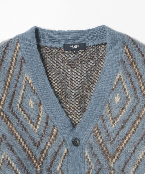 BEAMS HEART（ビームスハート）の「【ユニセックス】シャギータッチ Vネックカーディガン（カーディガン/ボレロ・メンズ・ブルー/ブラウン・LARGE/MEDIUM/SMALL）」の19枚目の写真