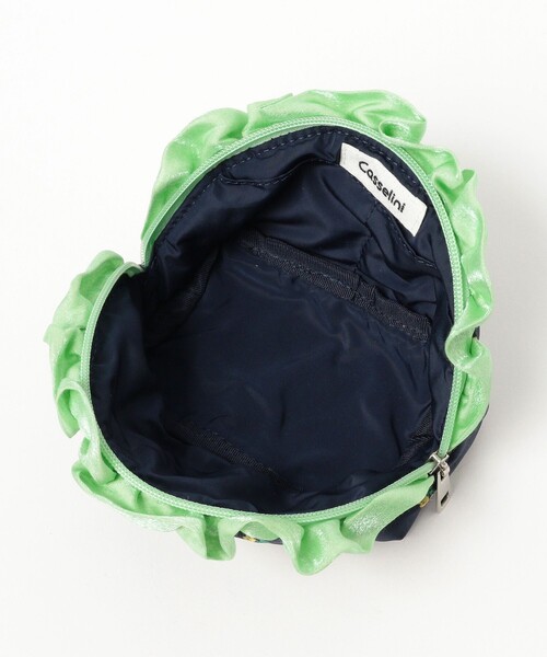 Ray BEAMS（レイビームス）の「【別注】Casselini / フリル ポーチ（ポーチ・レディース・ミント/サックスブルー・ONE SIZE）」の7枚目の写真