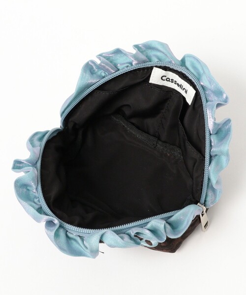 Ray BEAMS（レイビームス）の「【別注】Casselini / フリル ポーチ（ポーチ・レディース・ミント/サックスブルー・ONE SIZE）」の9枚目の写真