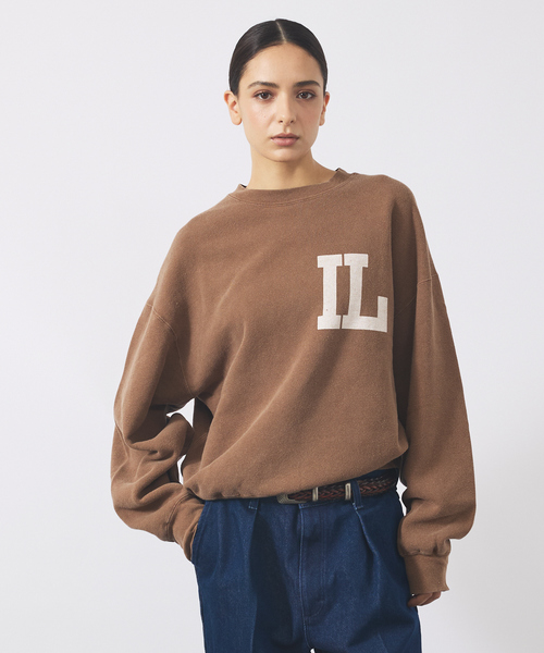 REMI RELIEF（レミレリーフ）の「【REMI RELIEF / レミ レリーフ】SP加工起毛裏毛クルー(IL)プリント（Tシャツ/カットソー・メンズ・モカ/ブラック/オフホワイト・M/L/XL）」の2枚目の写真