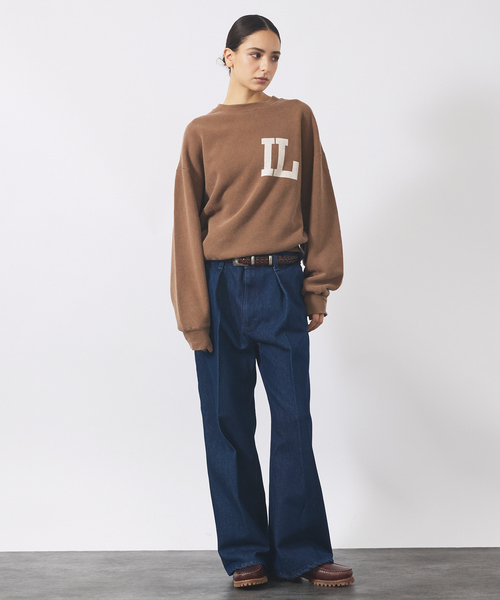 REMI RELIEF（レミレリーフ）の「【REMI RELIEF / レミ レリーフ】SP加工起毛裏毛クルー(IL)プリント（Tシャツ/カットソー・メンズ・モカ/ブラック/オフホワイト・M/L/XL）」の5枚目の写真