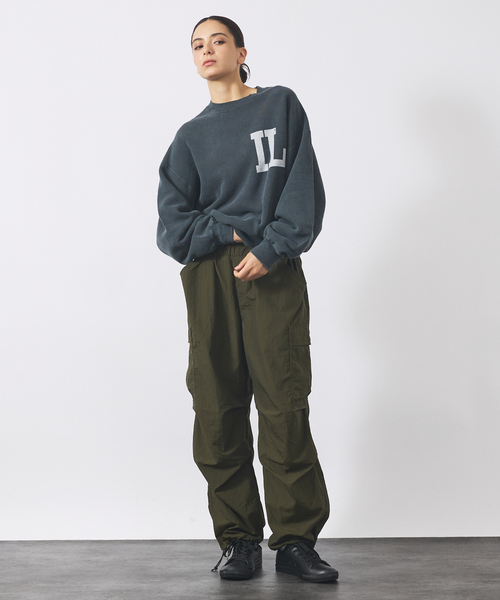 REMI RELIEF（レミレリーフ）の「【REMI RELIEF / レミ レリーフ】SP加工起毛裏毛クルー(IL)プリント（Tシャツ/カットソー・メンズ・モカ/ブラック/オフホワイト・M/L/XL）」の8枚目の写真