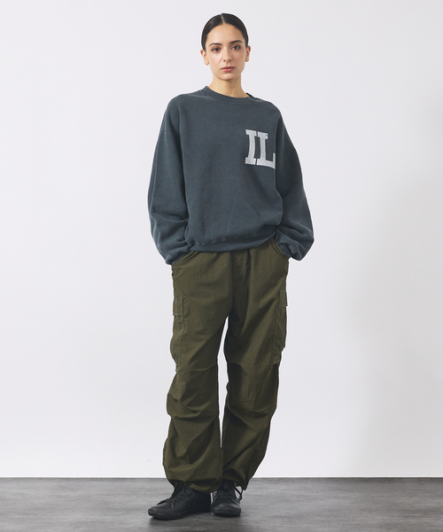 REMI RELIEF（レミレリーフ）の「【REMI RELIEF / レミ レリーフ】SP加工起毛裏毛クルー(IL)プリント（Tシャツ/カットソー・メンズ・モカ/ブラック/オフホワイト・M/L/XL）」の9枚目の写真