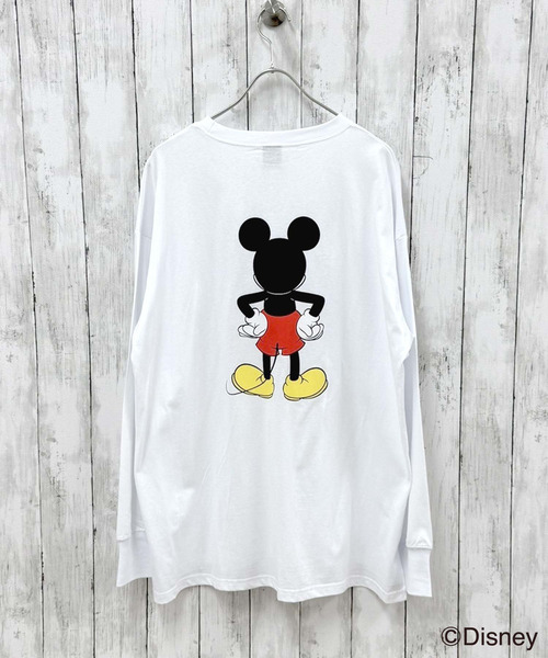 Disney（ディズニー）の「メンズ MICKEY MOUSE ミッキー オーバーサイズ ロンT（Tシャツ/カットソー・メンズ・グレー系その他/オフホワイト/杢グレー/チャコールグレー/ダークグリーン/ホワイト系その他2/ホワイト系その他/ベージュ系その他/ホワイト系その他3/オレンジ/ベージュ/ネイビー/グレー系その他2/グレー系その他3/グリーン系その他/グレー系その他4・M/L/XL）」の5枚目の写真